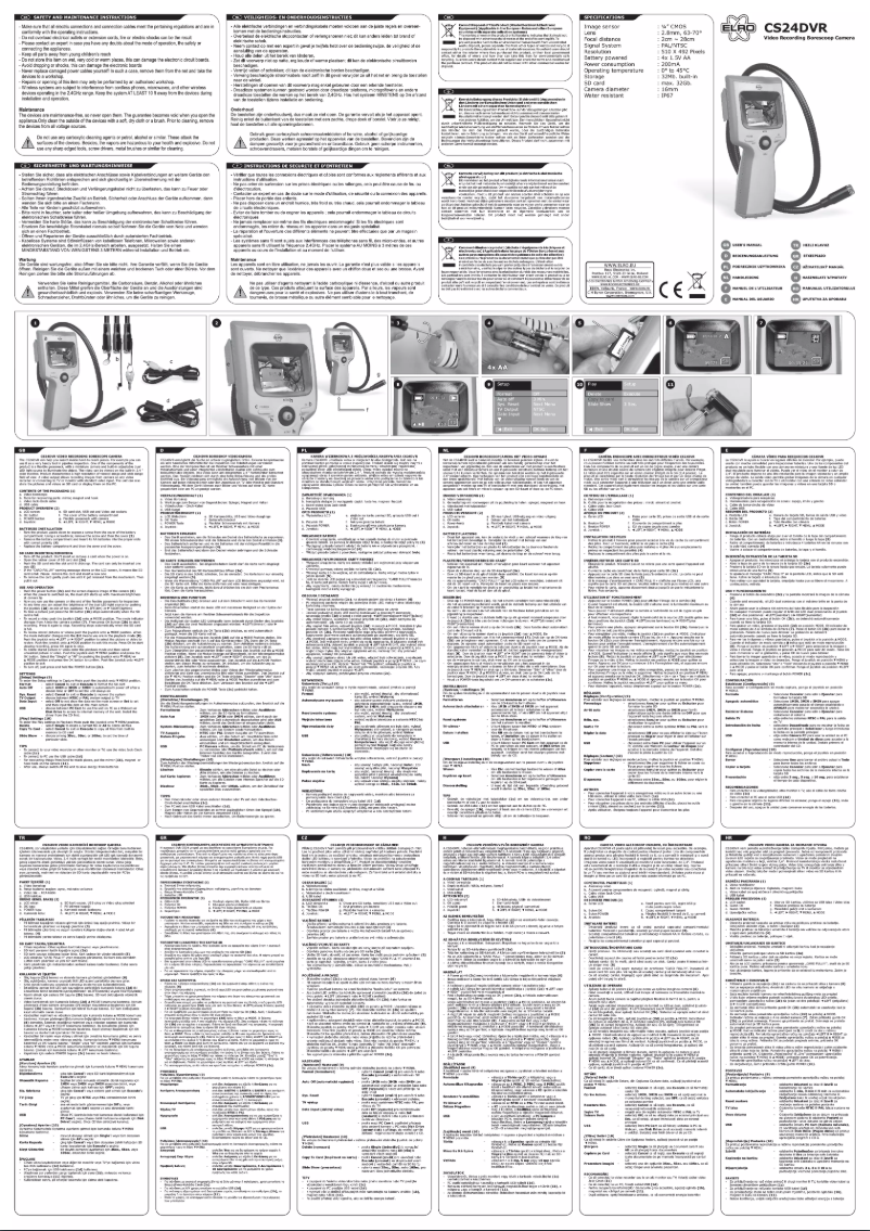 Page n°1 - Manuel utilisateur Elro CS24DVR