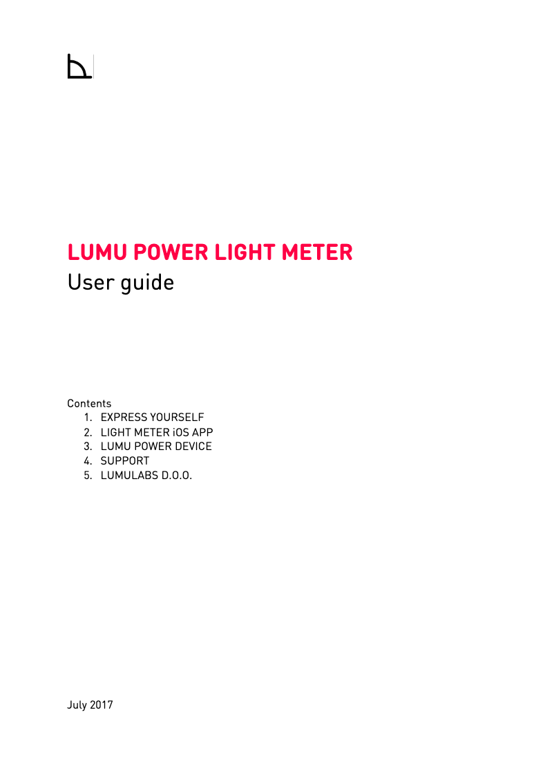 Page 1 de la notice Manuel utilisateur Lumu Power 2