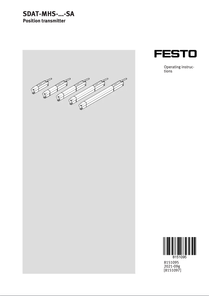 Page 1 de la notice Manuel utilisateur Festo SDAT-MHS-M160-1L-SA-E-0.3-M8