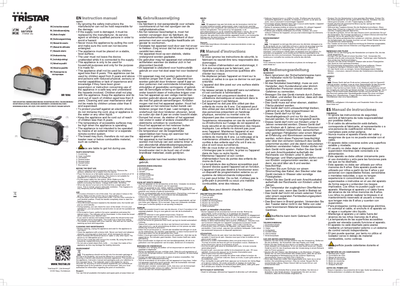Page 1 de la notice Manuel utilisateur TriStar BR-1046