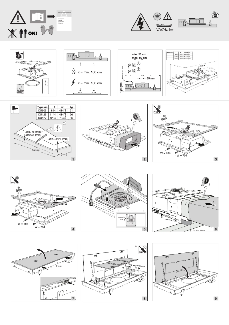Page 1 de la notice Guide d'installation Atag CU90555RM