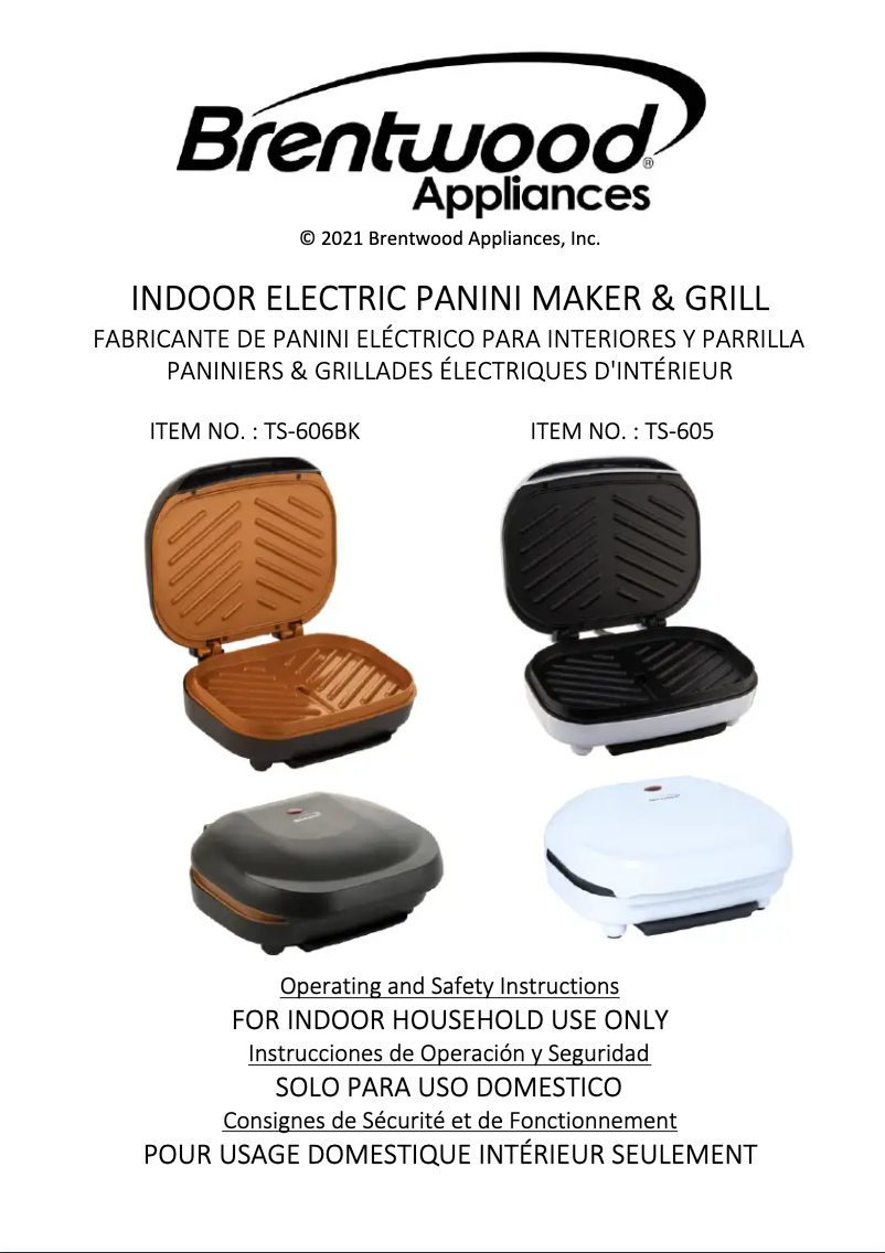 Página 1 del manual Manual de usuario Brentwood TS-606BK