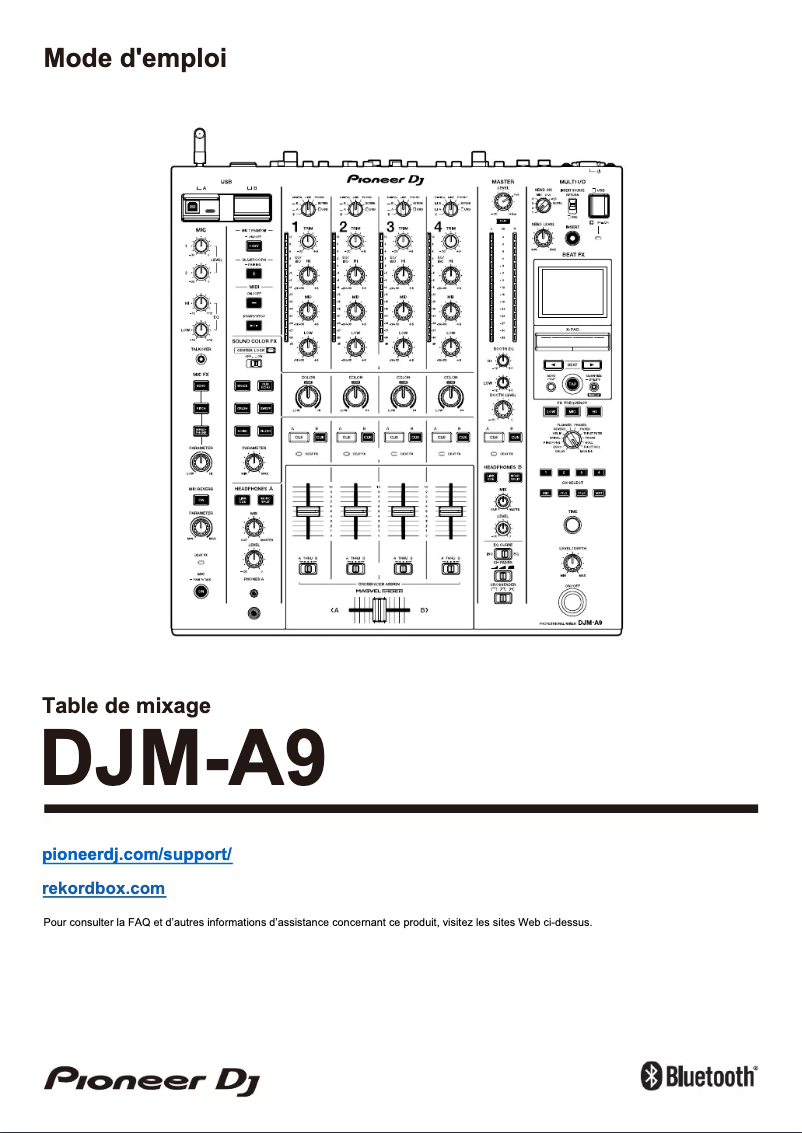 Image de la première page du manuel de l'appareil DJM-A9