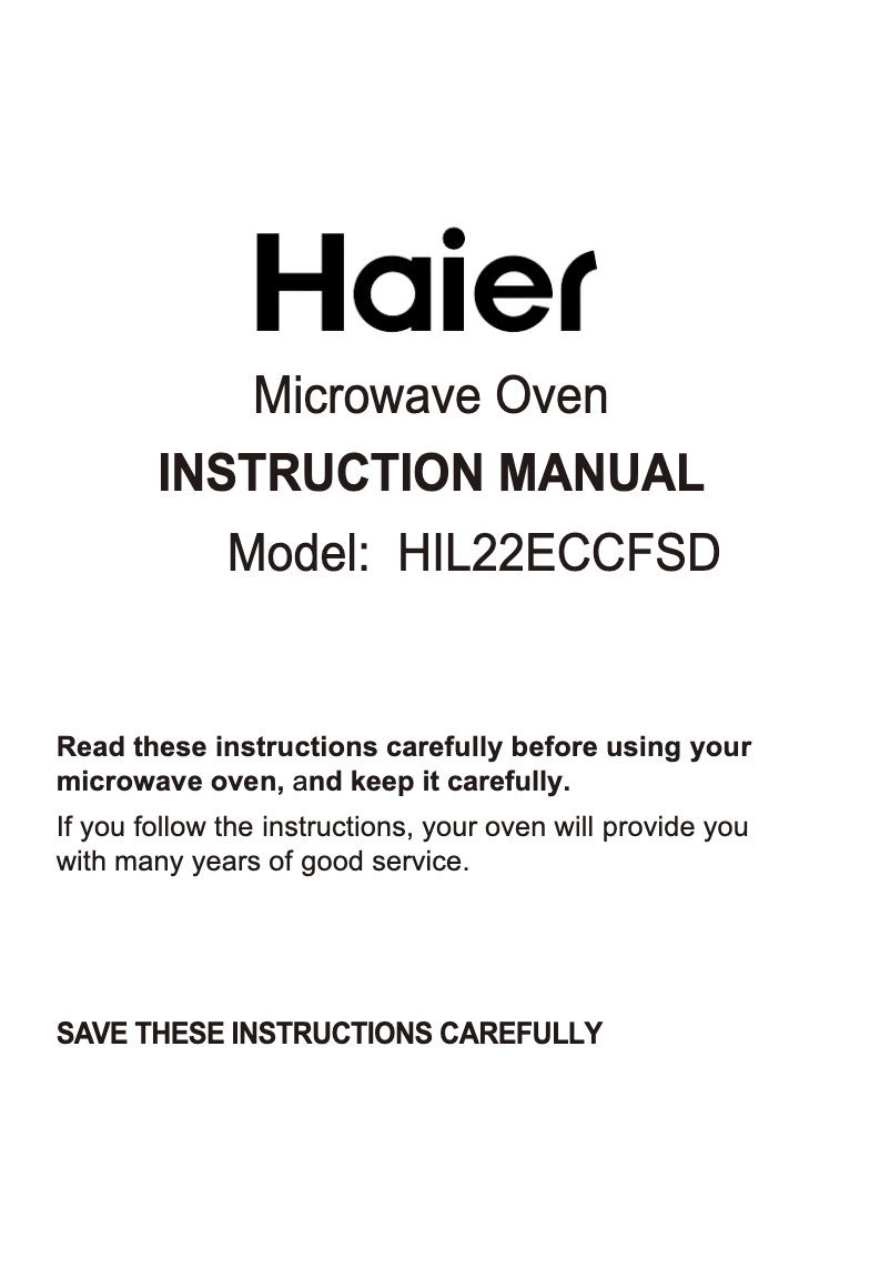 Image de la première page du manuel de l'appareil HIL22ECCFSD
