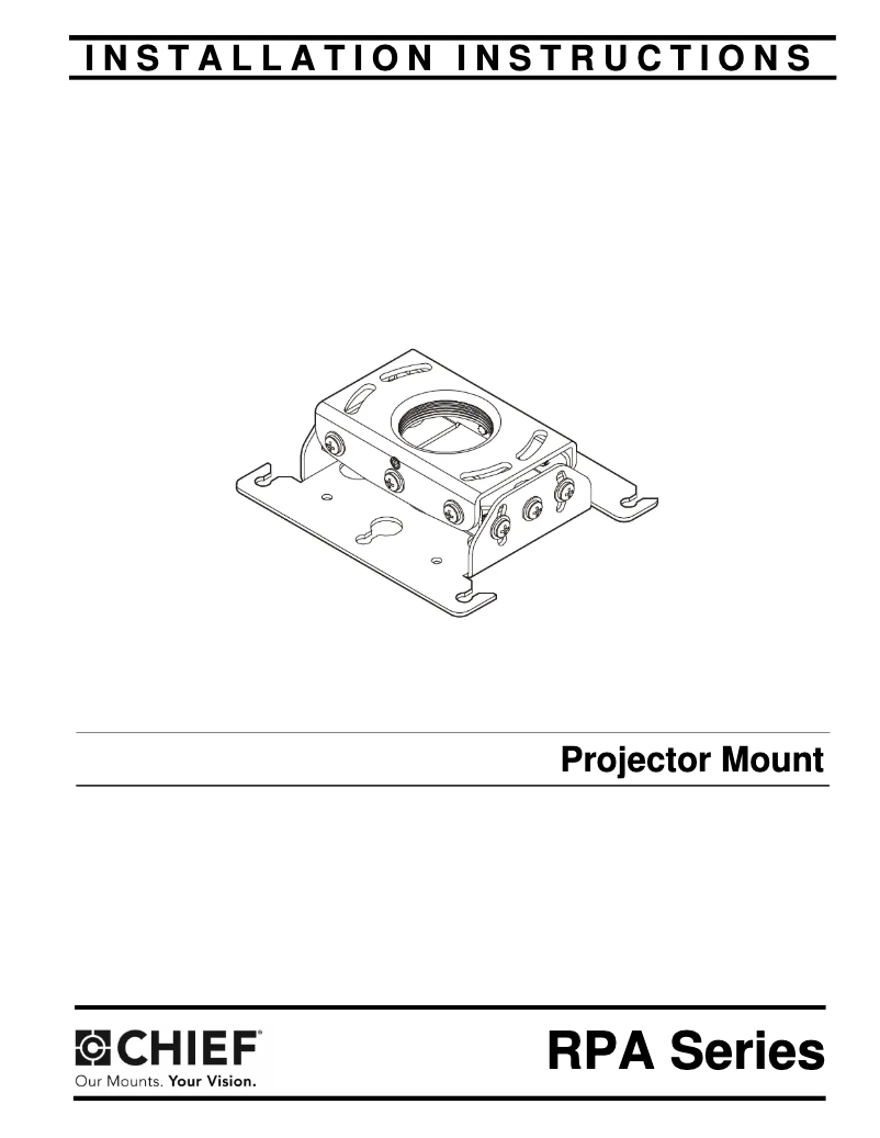 Page 1 de la notice Manuel utilisateur Chief RPA297