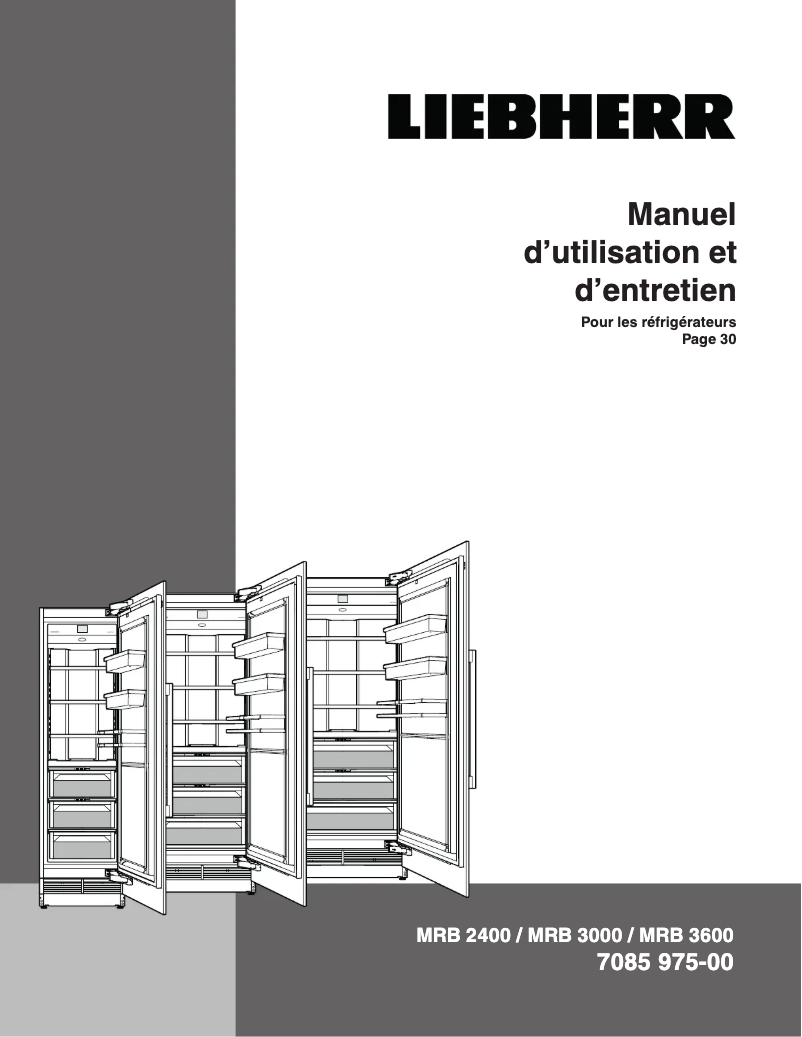 Page n°1 - Manuel utilisateur Liebherr MRB 2400