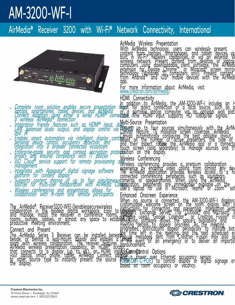 Image de la première page du manuel de l'appareil AM-3200-WF-I