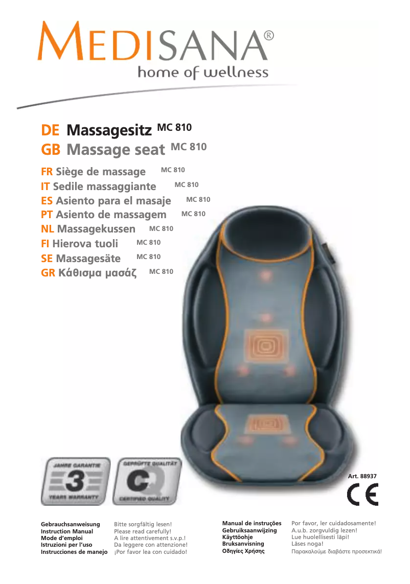 Image de la première page du manuel de l'appareil MC 810