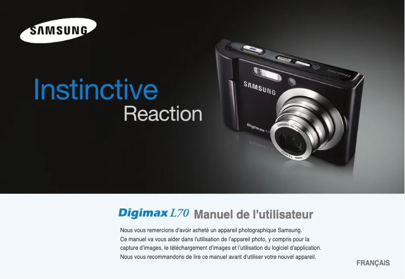 Page 1 de la notice Manuel utilisateur Samsung Digimax L70