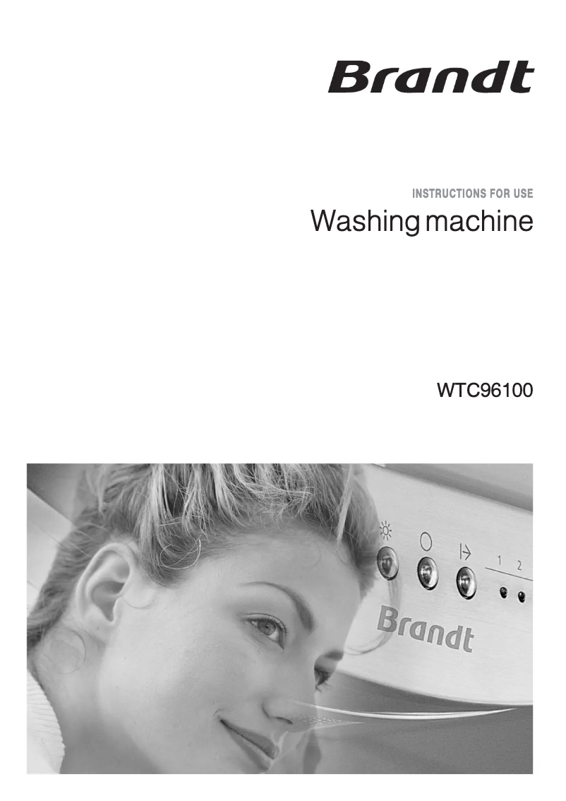 Page n°1 - Manuel utilisateur Brandt WTC96100