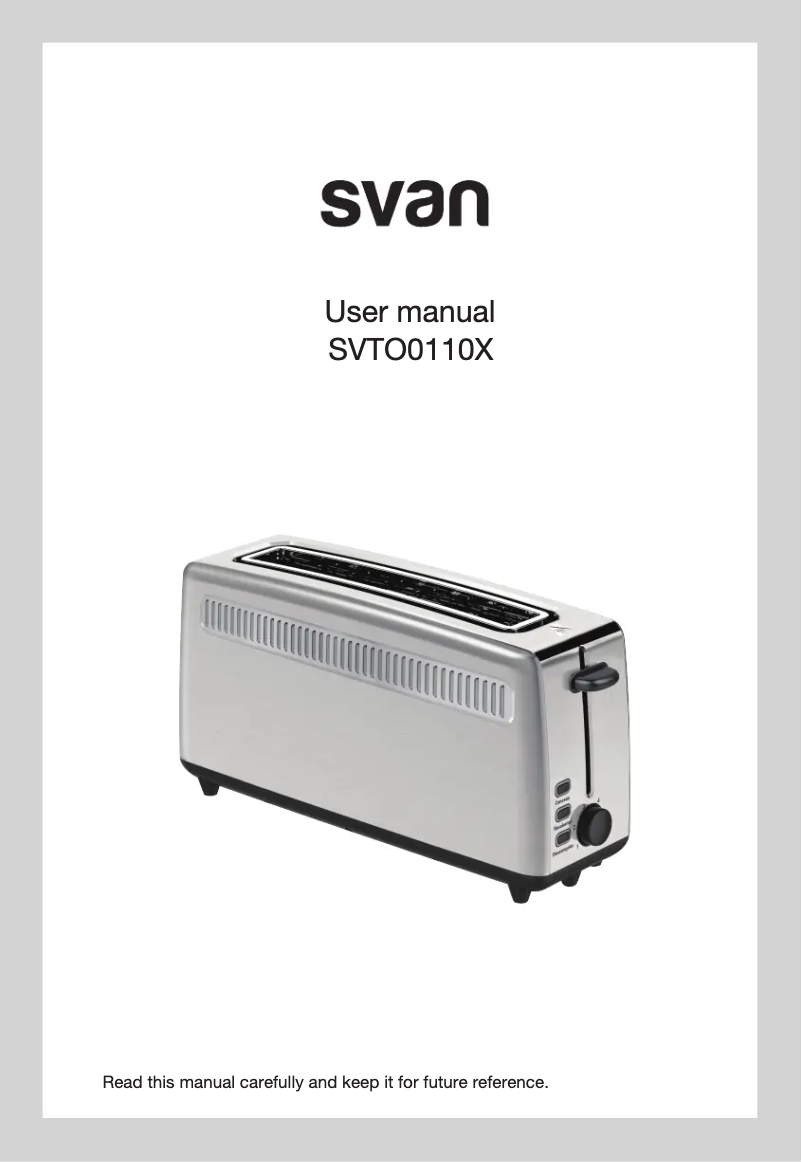 Page 1 de la notice Manuel utilisateur SVAN SVTO08110X