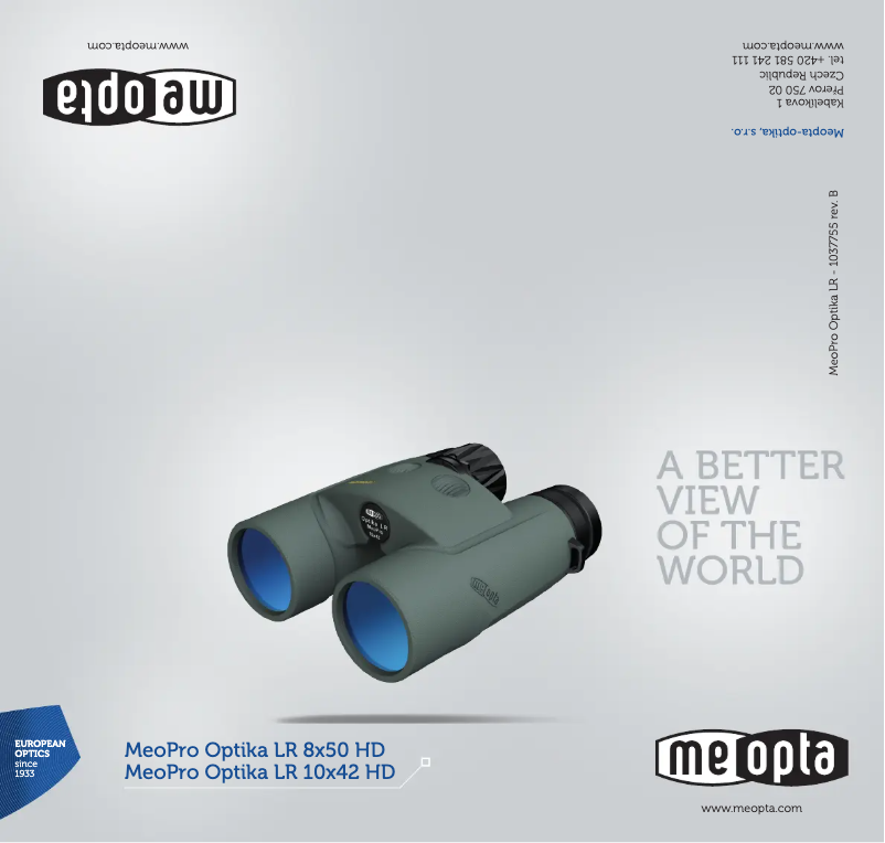 Página 1 del manual Manual de usuario Meopta MeoPro Optika LR 10x42 HD