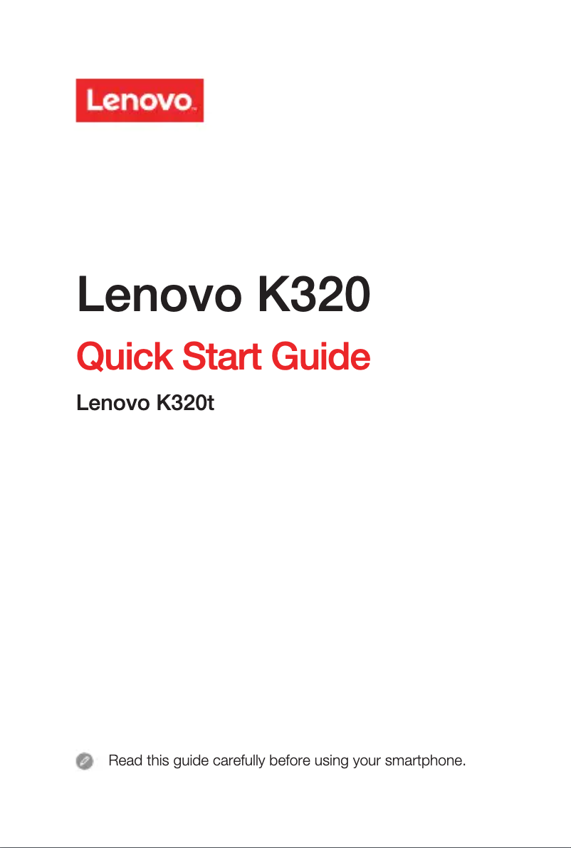 Page 1 de la notice Manuel utilisateur Lenovo K320