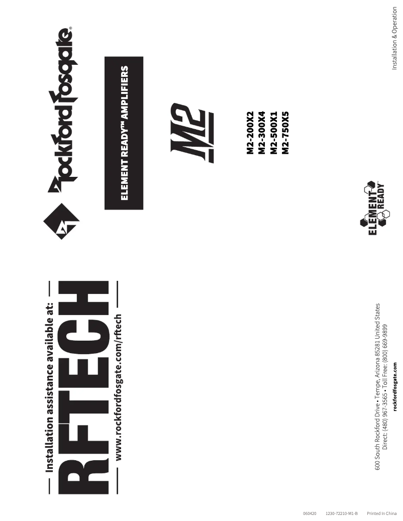 Page 1 de la notice Manuel utilisateur Rockford Fosgate M2-200X2