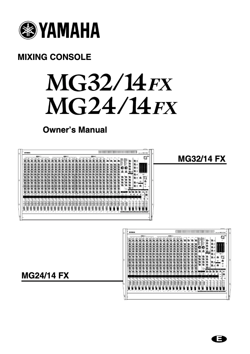 Page n°1 - Manuel utilisateur Yamaha MG24-14FX