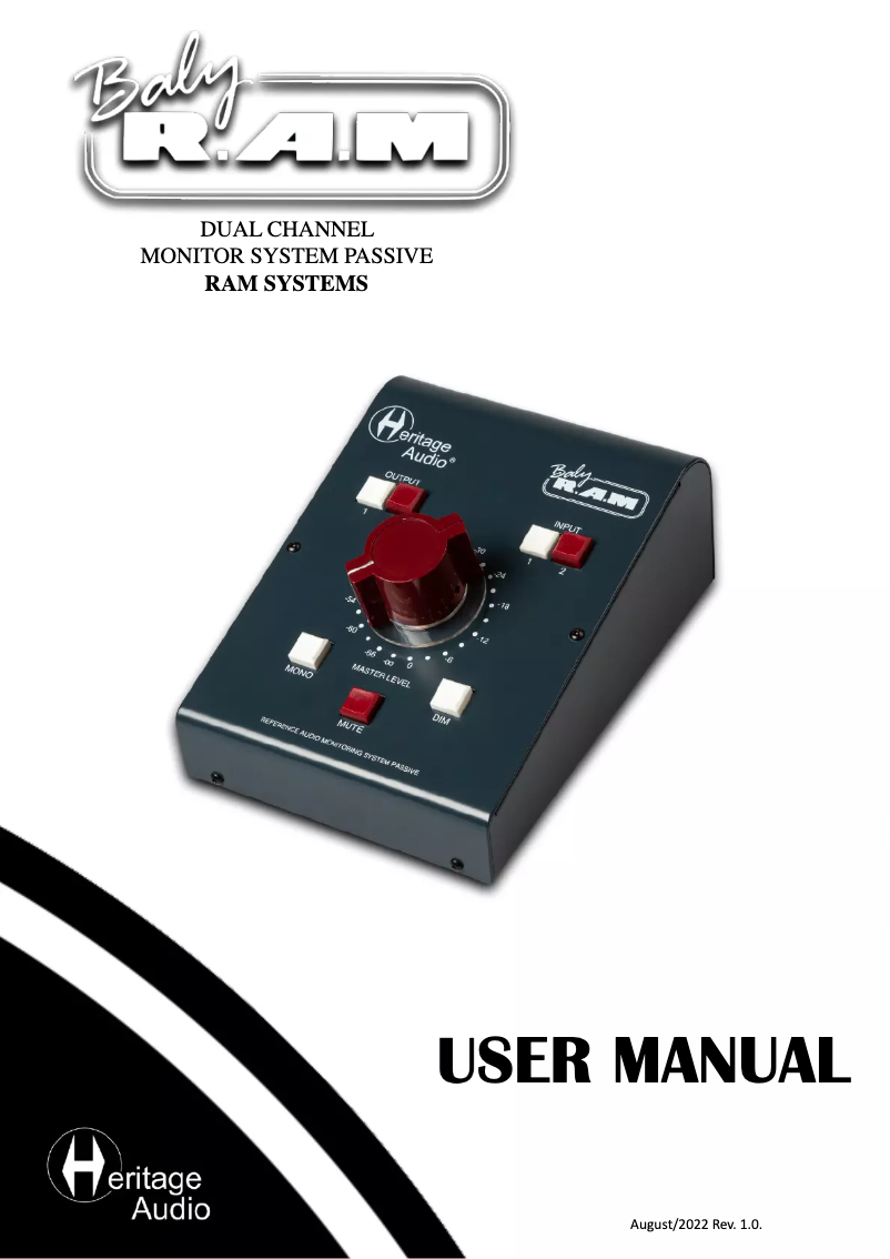 Page n°1 - Manuel utilisateur Heritage Audio Baby RAM