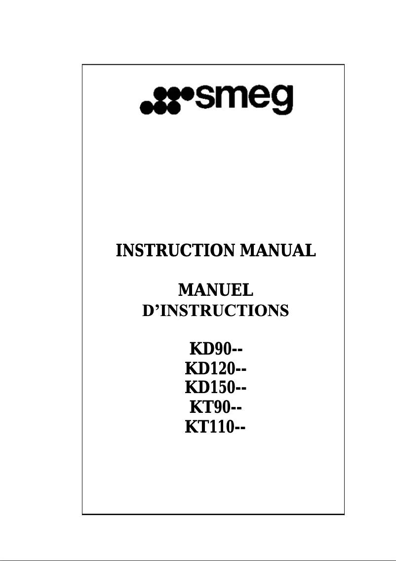 Page n°1 - Manuel utilisateur Smeg KPF36UBL