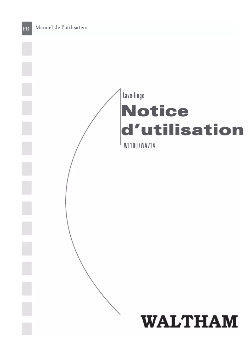 Image de la première page du manuel de l'appareil WT 1007 WAV 14