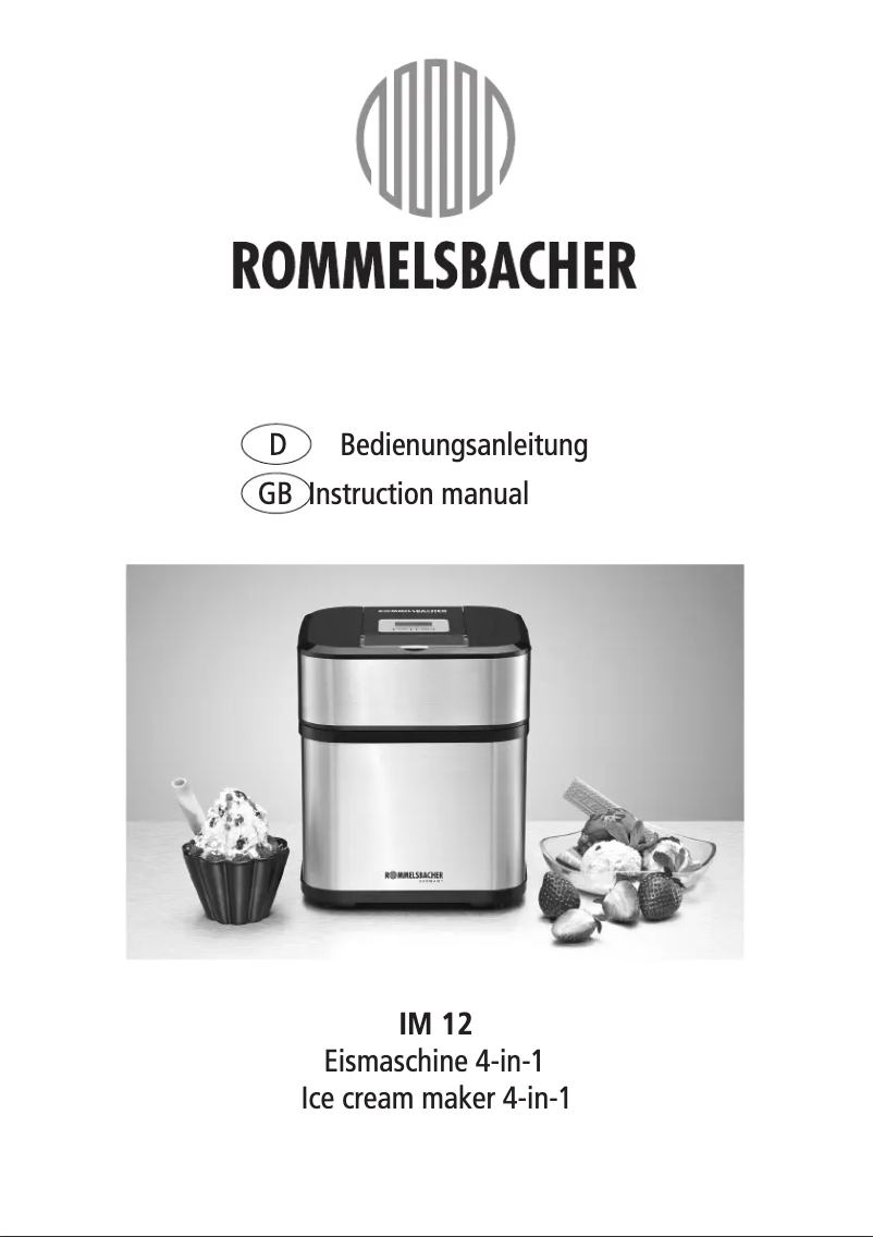 Imagen de la primera página del manual del dispositivo IM 12