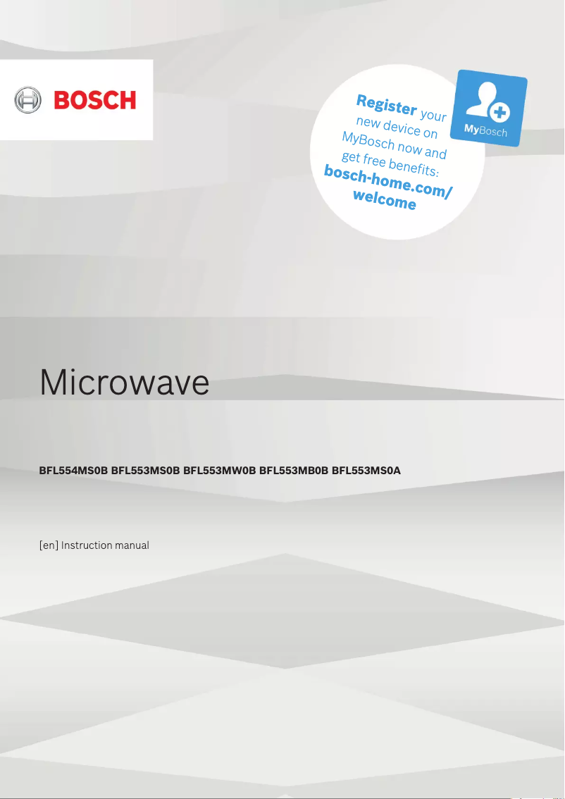 Imagen de la primera página del manual del dispositivo BFL554MB0B