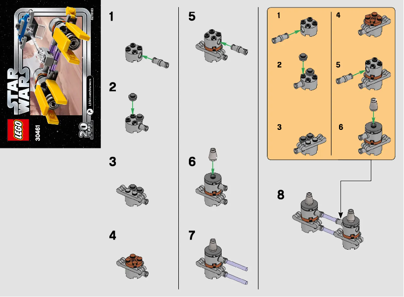 Page 1 de la notice Manuel utilisateur Lego Star Wars 30461