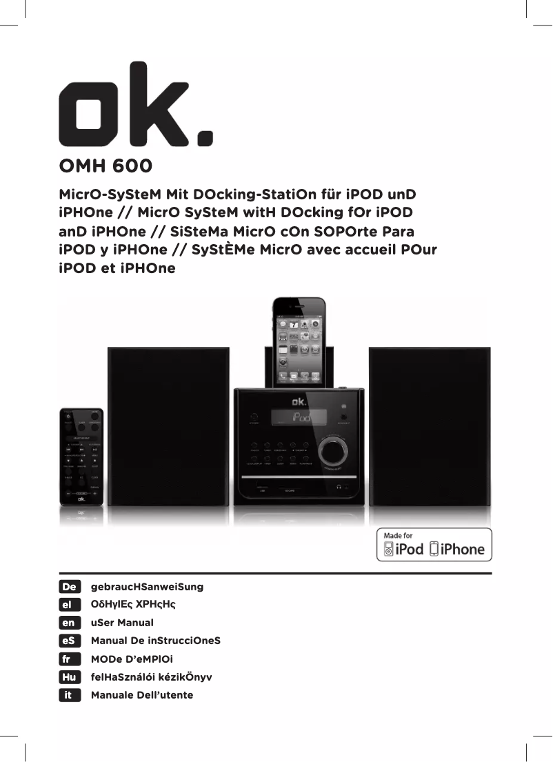 Page 1 de la notice Manuel utilisateur OK OMH 600