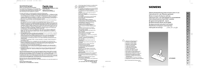 Page 1 de la notice Manuel utilisateur Siemens VS06G1666
