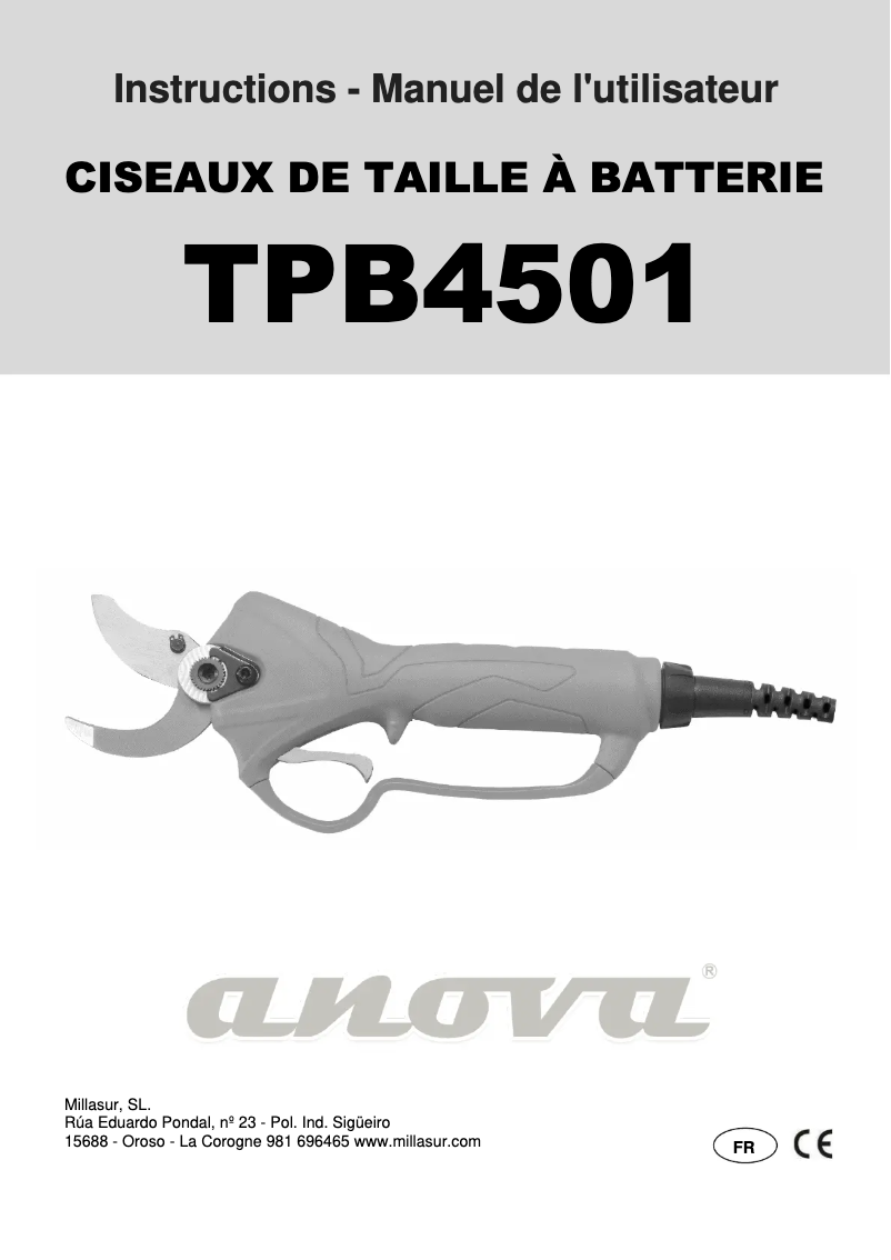 Imagen de la primera página del manual del dispositivo TPB4501