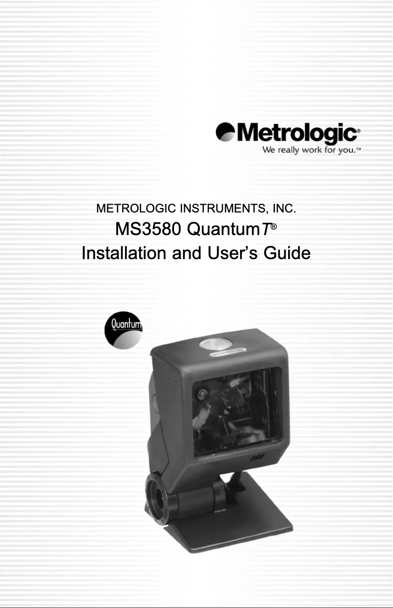 Page 1 de la notice Manuel utilisateur Honeywell MS3580 Quantum T