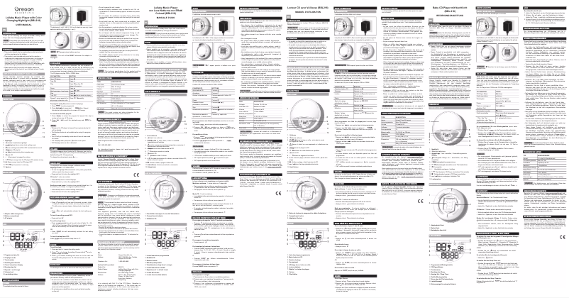 Page n°1 - Manuel utilisateur Oregon Scientific BBL218