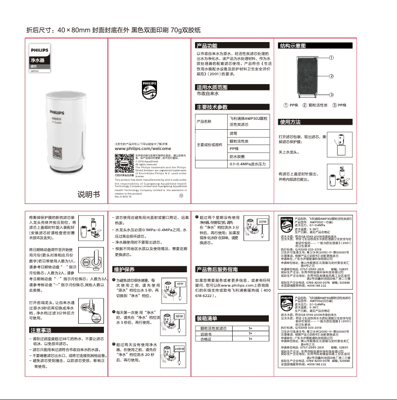 Page n°1 - Manuel utilisateur Philips AWP302