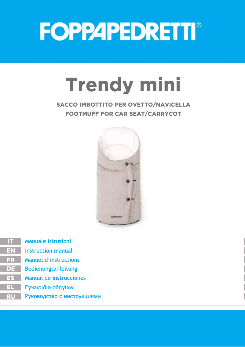 Page 1 de la notice Manuel utilisateur Foppapedretti Trendy Mini