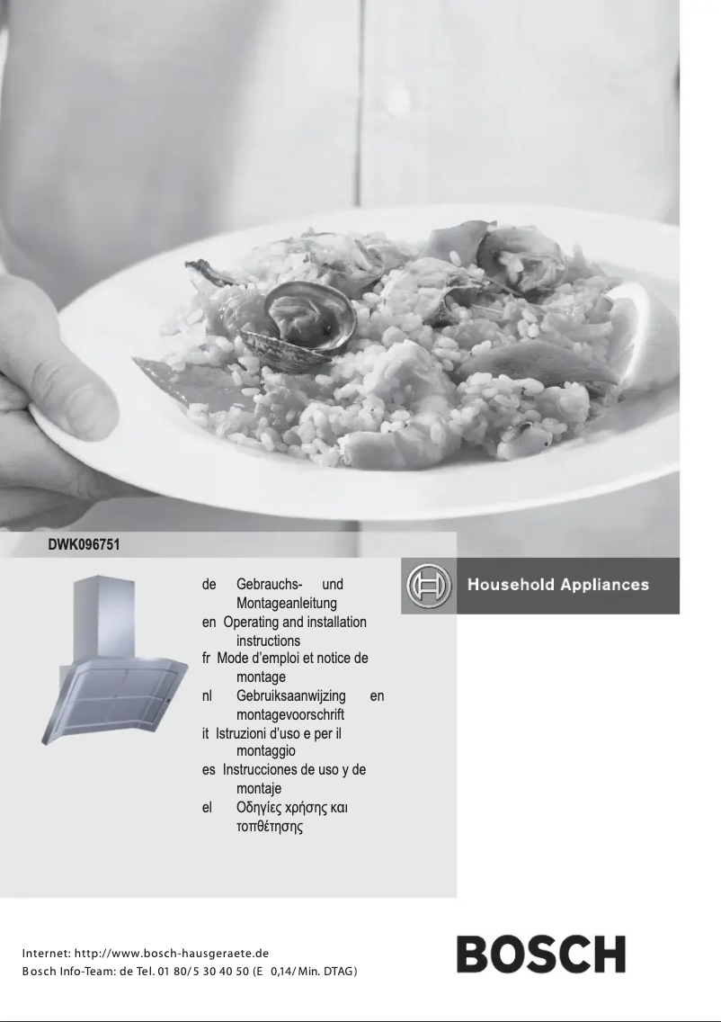 Page 1 de la notice Manuel utilisateur Bosch DWK096751