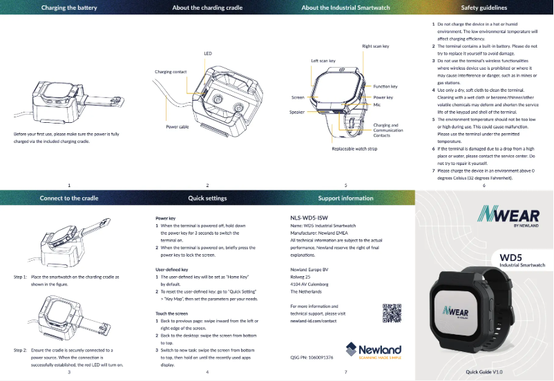 Página 1 del manual Guía de inicio rápido Newland WD5