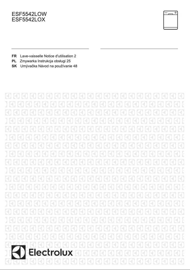 Image de la première page du manuel de l'appareil ESF5542LOW