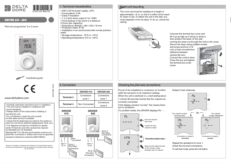 Image de la première page du manuel de l'appareil Driver 620