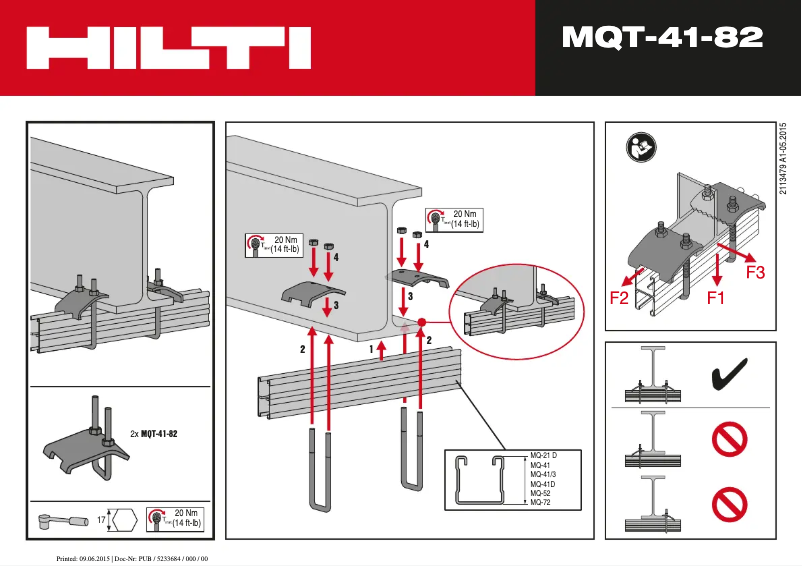 Page n°1 - Manuel utilisateur Hilti MQT-21-41