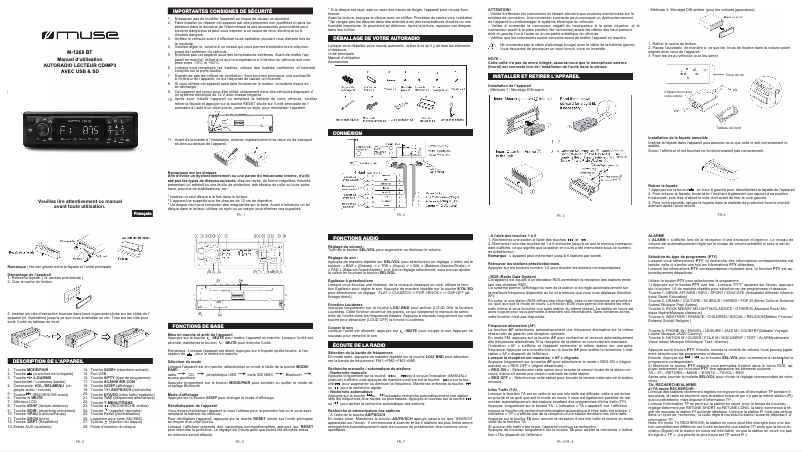 Página 1 del manual Manual de usuario Muse M-1268 BT