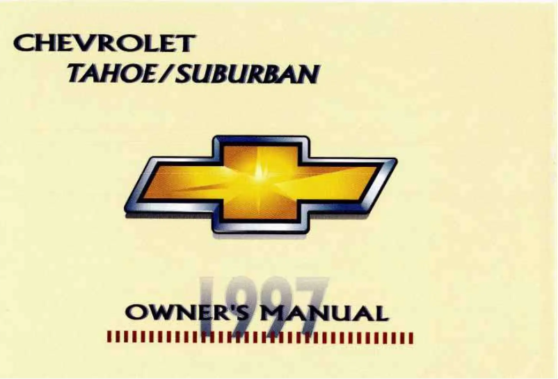 Page 1 de la notice Manuel utilisateur Chevrolet Tahoe (1997)