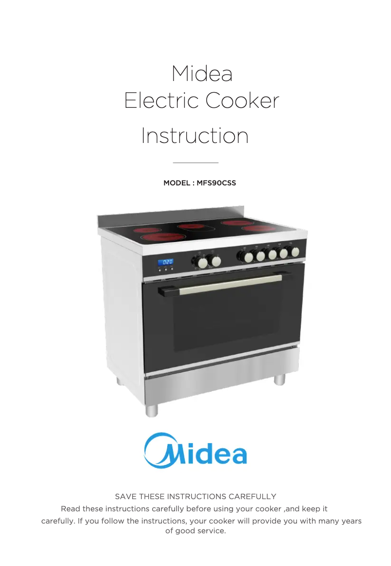 Page n°1 - Manuel utilisateur Midea MFS90CSS