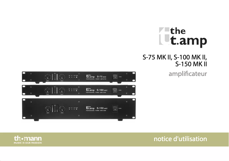 Page 1 de la notice Manuel utilisateur the t.amp S-150 MK II