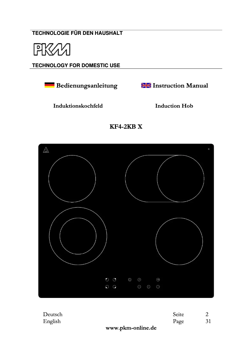 Página 1 del manual Manual de usuario PKM KF4-2KB X