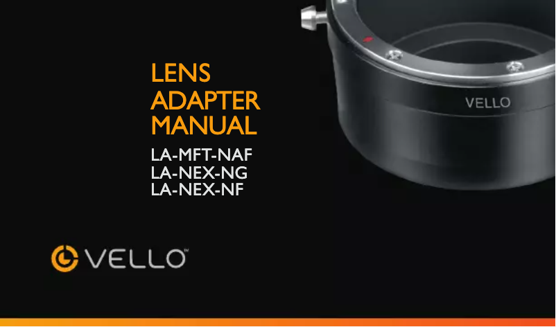 Page 1 de la notice Manuel utilisateur Vello LA-MFT-NAF