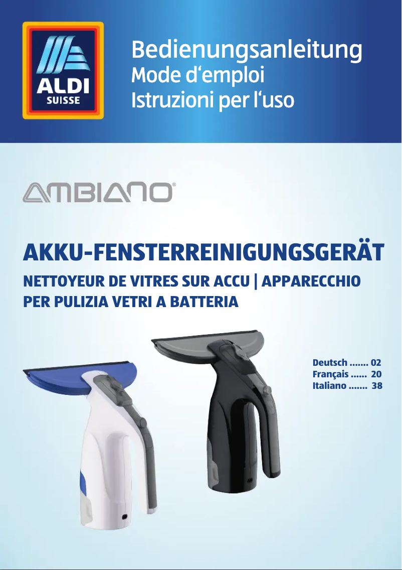 Page 1 de la notice Manuel utilisateur Ambiano GT-FS-06