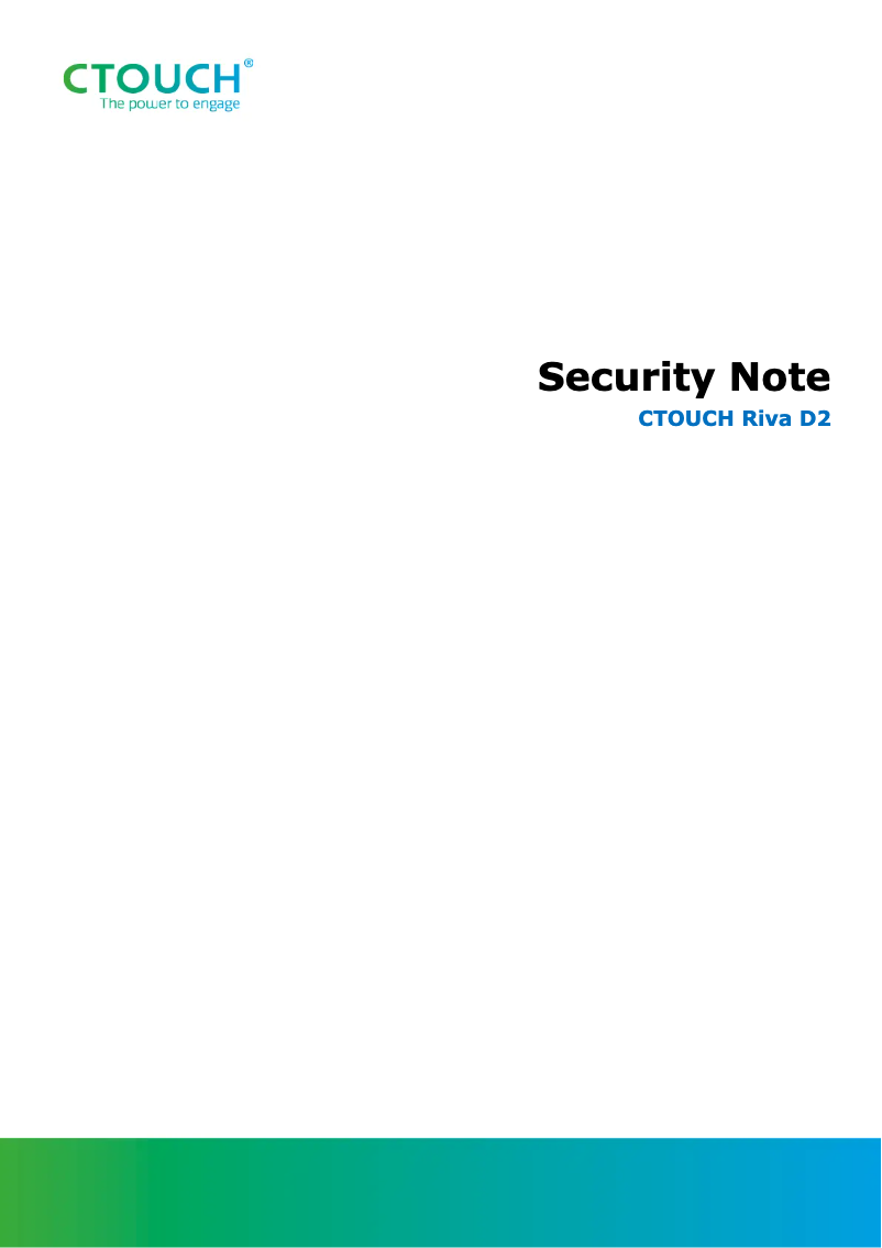 Image de la première page du manuel de l'appareil Riva D2