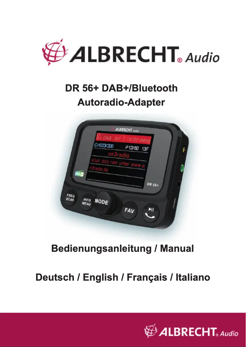 Page 1 de la notice Manuel utilisateur Albrecht DR 56+