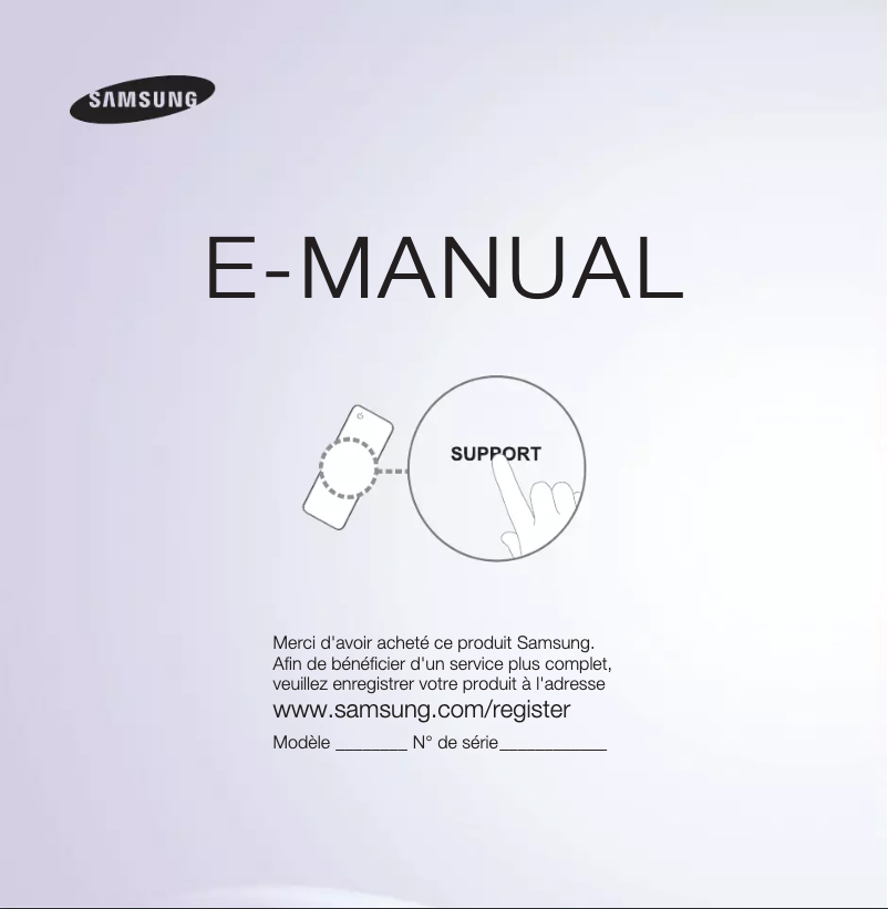 Page 1 de la notice Manuel utilisateur Samsung UE40ES8000S