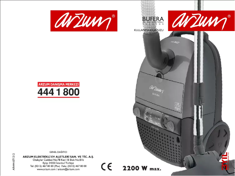 Image de la première page du manuel de l'appareil Bufera AR 444