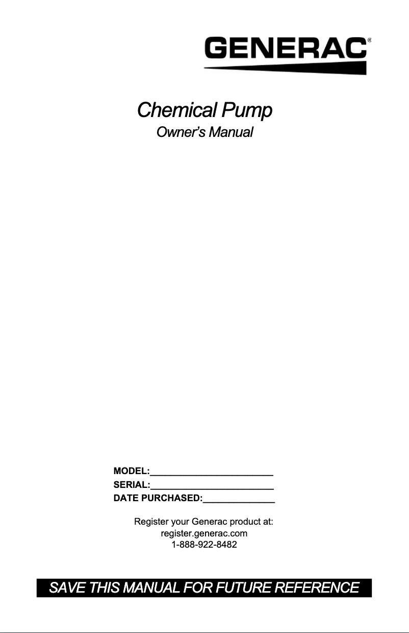 Page n°1 - Manuel utilisateur Generac C20