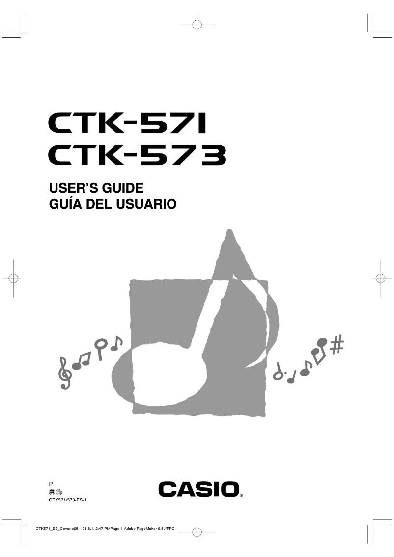 Image de la première page du manuel de l'appareil CTK-573